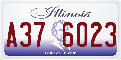 IL license plate A376023