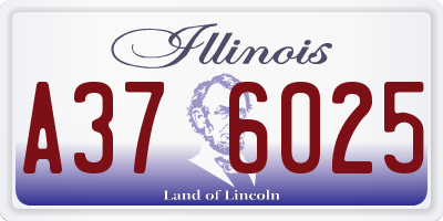 IL license plate A376025