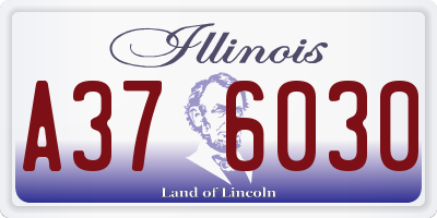 IL license plate A376030