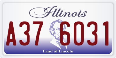 IL license plate A376031