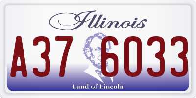 IL license plate A376033
