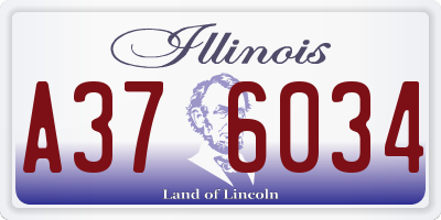 IL license plate A376034