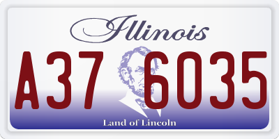 IL license plate A376035