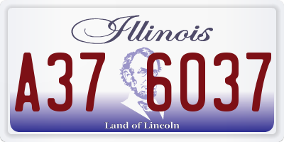 IL license plate A376037
