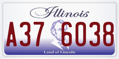 IL license plate A376038
