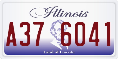 IL license plate A376041