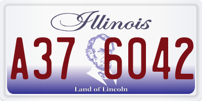 IL license plate A376042