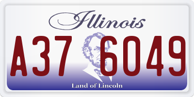 IL license plate A376049