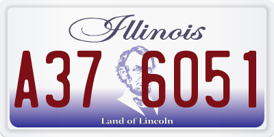 IL license plate A376051