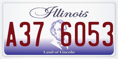 IL license plate A376053