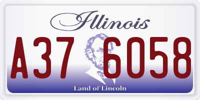 IL license plate A376058