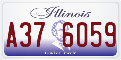 IL license plate A376059