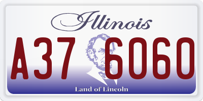 IL license plate A376060