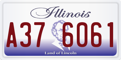 IL license plate A376061