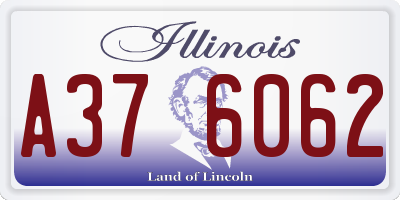 IL license plate A376062