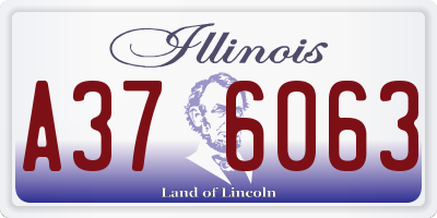 IL license plate A376063