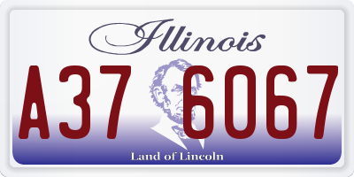 IL license plate A376067
