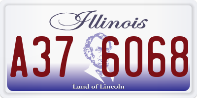 IL license plate A376068