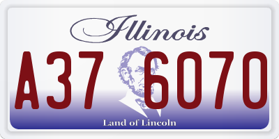 IL license plate A376070