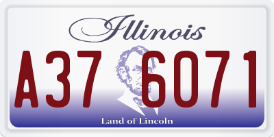 IL license plate A376071
