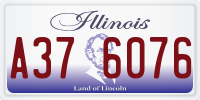 IL license plate A376076
