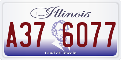 IL license plate A376077
