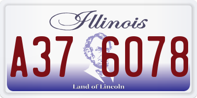 IL license plate A376078