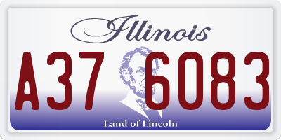 IL license plate A376083