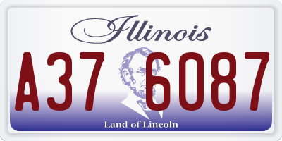 IL license plate A376087