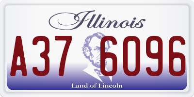 IL license plate A376096
