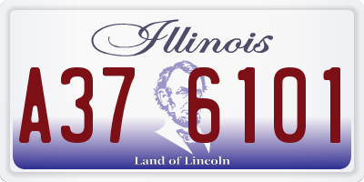 IL license plate A376101