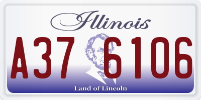 IL license plate A376106