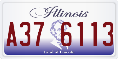 IL license plate A376113