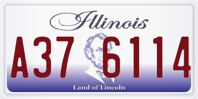 IL license plate A376114