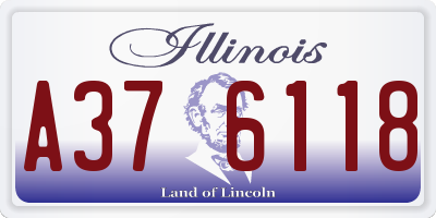 IL license plate A376118