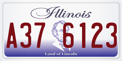 IL license plate A376123