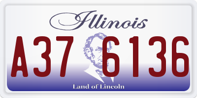 IL license plate A376136