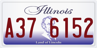 IL license plate A376152