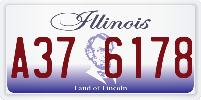 IL license plate A376178
