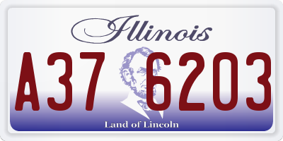 IL license plate A376203