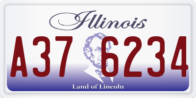 IL license plate A376234