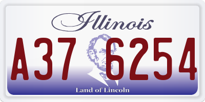 IL license plate A376254