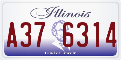 IL license plate A376314