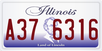IL license plate A376316