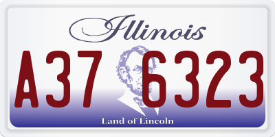 IL license plate A376323