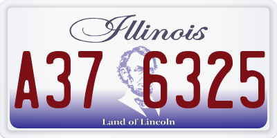 IL license plate A376325