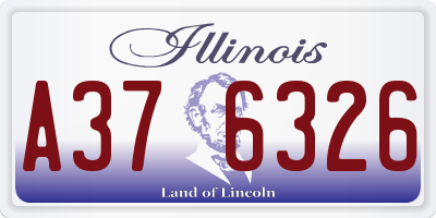 IL license plate A376326