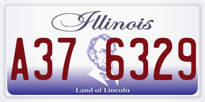 IL license plate A376329