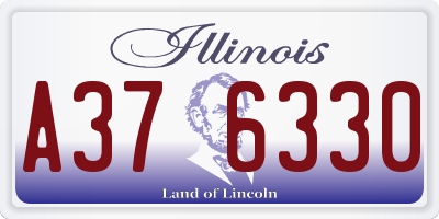 IL license plate A376330