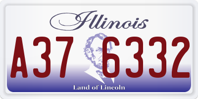 IL license plate A376332